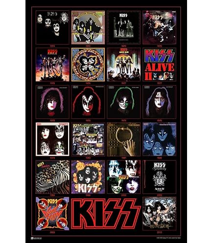 Amazon.co.jp: Kiss ポスター バンド 写真 モンタージュ キス バンド